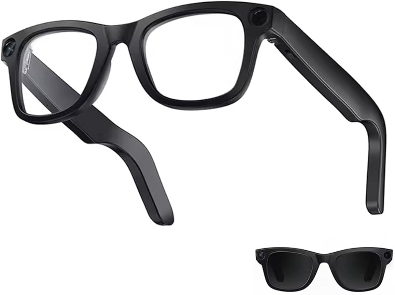 LUSBY Smart AI Camera Glasses with 8MP Camera & Photochromic Lenses – Real-Time Translation in 160+ Languages, Bluetooth Audio, Hands-Free Video Recording & UV Protection