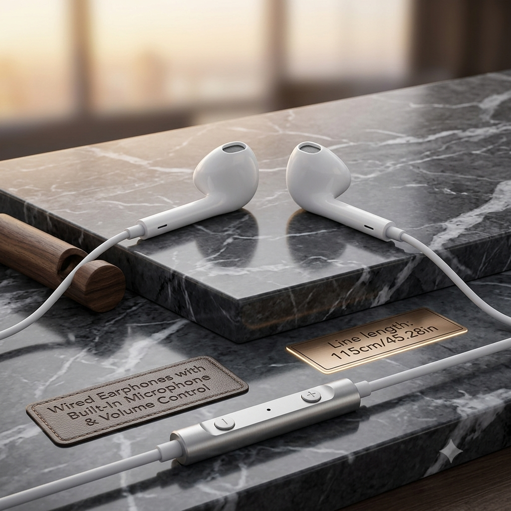 USB-C Wired Earphones with Built-In Microphone & Volume Control – Hi-Fi In-Ear Headphones Compatible with Android Devices, Type-C Audio Earbuds