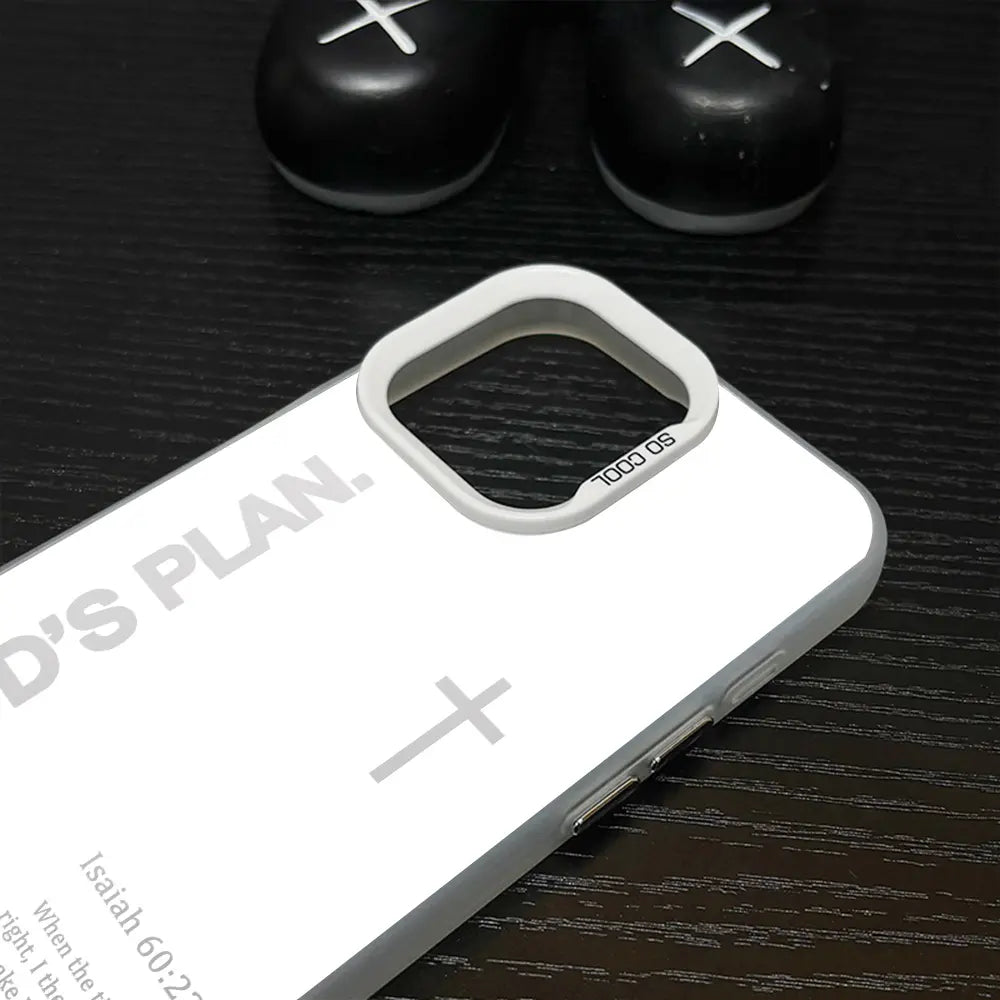 God's Plan Cross Isaiah Phone Case for iPhone and Samsung Galaxy - Durable Shockproof Silicone Cover, Faith-Inspired Design, Gradient Style