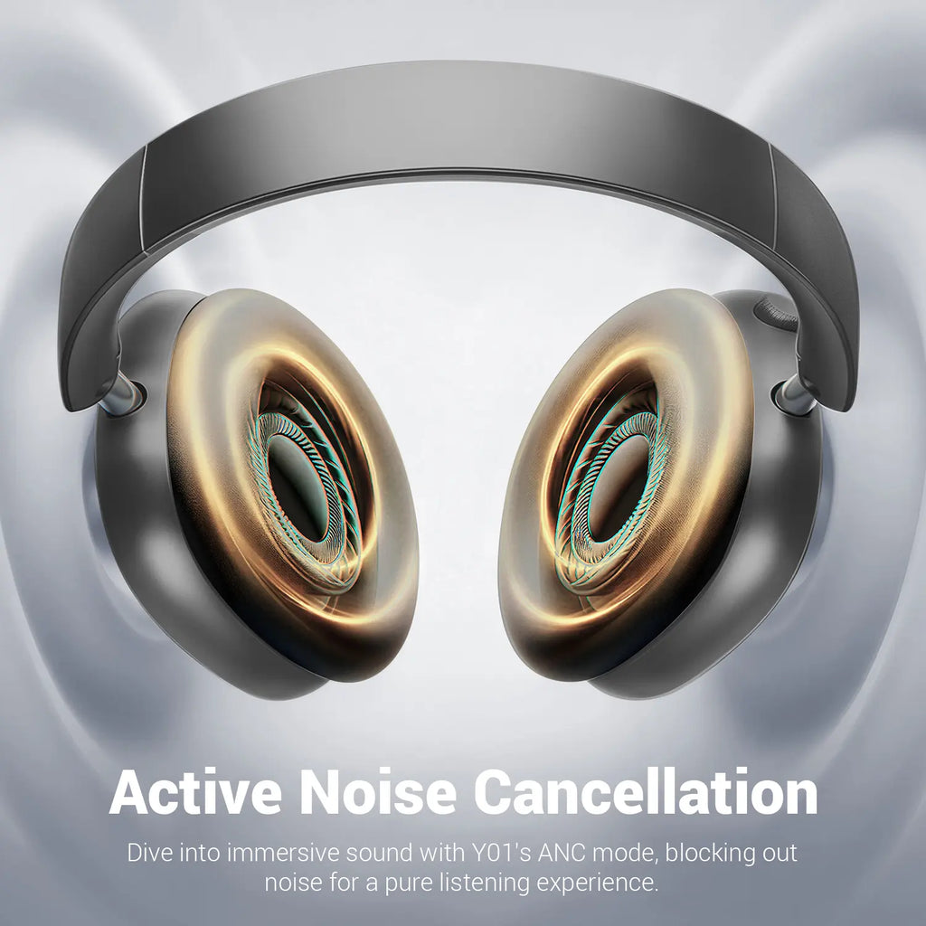 WENTRONIC Y01 Wireless ANC Headphones | Hi-Res Audio • 48H Battery • Foldable Over-Ear Bluetooth Headphones with Built-In Mic
