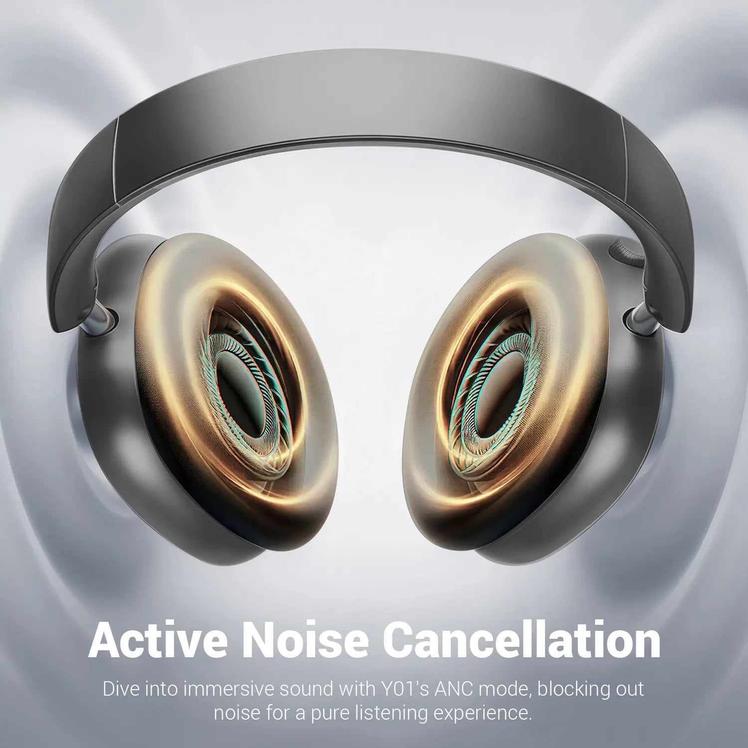 WENTRONIC Y01 Wireless ANC Headphones | Hi-Res Audio • 48H Battery • Foldable Over-Ear Bluetooth Headphones with Built-In Mic