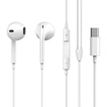 USB-C Wired Earphones with Built-In Microphone & Volume Control – Hi-Fi In-Ear Headphones Compatible with Android Devices, Type-C Audio Earbuds