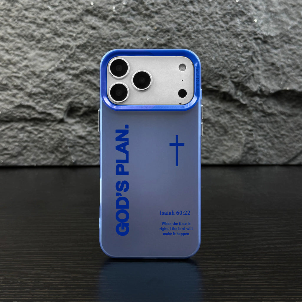 God's Plan Cross Isaiah Phone Case for iPhone and Samsung Galaxy - Durable Shockproof Silicone Cover, Faith-Inspired Design, Gradient Style